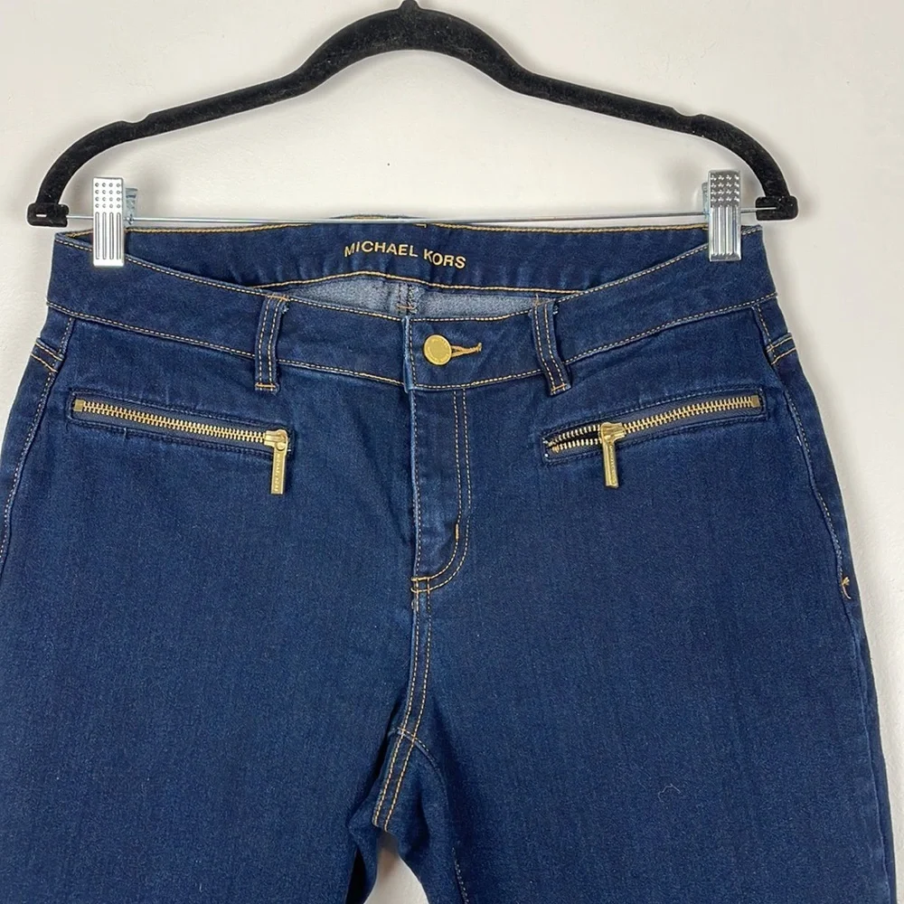 Michael Kors skinny ankle 4 pocket women's blue jeans Size 8